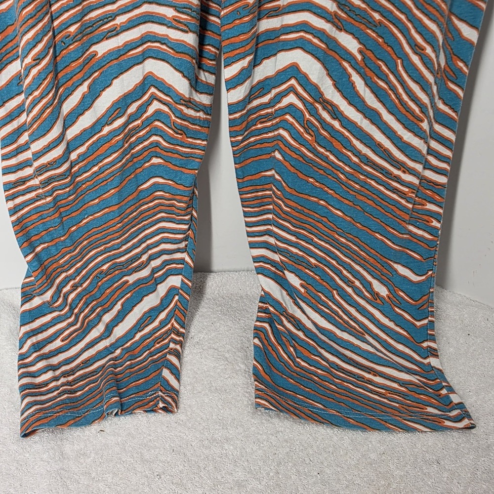 Vintage Miami Dolphins Zubaz Men's XL Pants NFL Zebra Stripes Drawstring USA - Picture 10 of 13